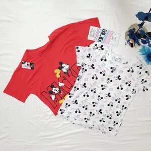 Disney Mickey House 2 pcs Graphic Tee Red / White